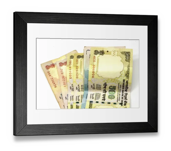 Framed Print : Indian rupee, money, rupya Indian currency, India