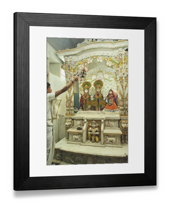 Framed Print : Swaminarayan temple, Chhapaiya near Ayodhya