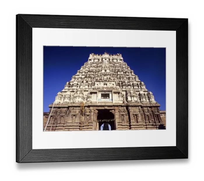 Framed Print : Gopuram tower in devarajaswamy known varadaraja varadarajar temple