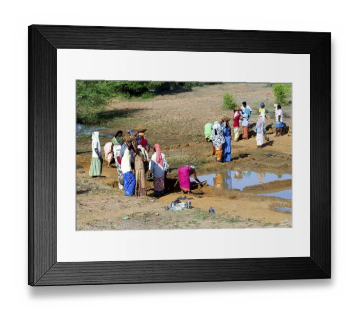 Framed Print : National rural employment guarantee scheme workers