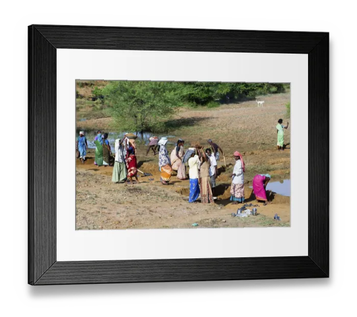 Framed Print : National rural employment guarantee scheme workers