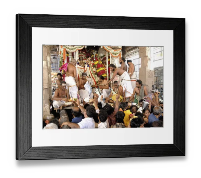 Framed Print : Brahmotsava festival in Kapaleswarar temple