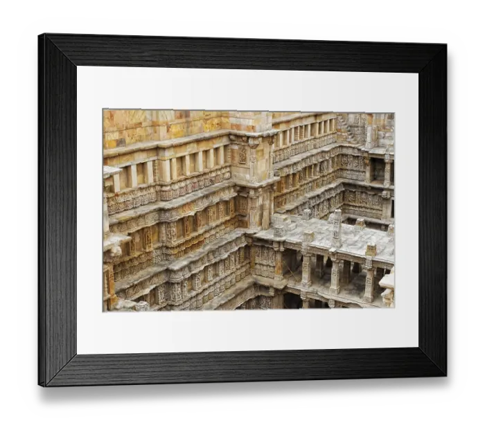 Framed Print : Rani ki vav, stone carving, underground structure Framed Print : Rani ki vav, stone carving, underground structure