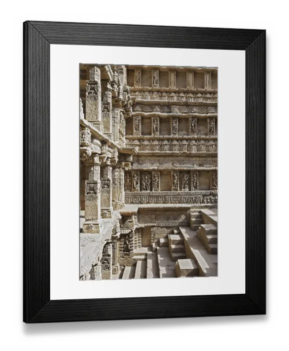 Framed Print : Rani ki vav, step well, stone carving Framed Print : Rani ki vav, step well, stone carving