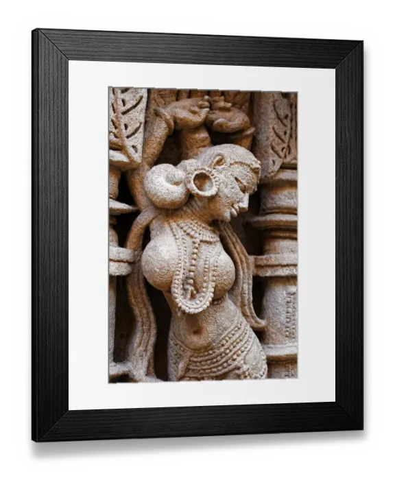 Framed Print : Alasika, Rani ki vav, underground structure Framed Print : Alasika, Rani ki vav, underground structure