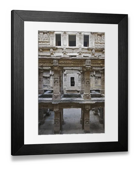 Framed Print : Rani ki vav, step well, stone carving Framed Print : Rani ki vav, step well, stone carving