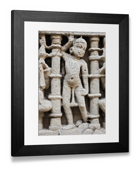 Framed Print : Kathakar Sutradhar, Rani ki vav Framed Print : Kathakar Sutradhar, Rani ki vav