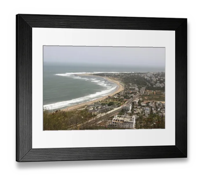 Framed Print : Aerial view of ramkrishna or r k beach Framed Print : Aerial view of ramkrishna or r k beach