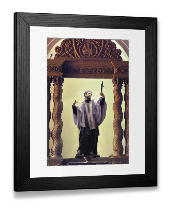 Framed Print : Statue in Basilica of Bom Jesus in seventeenth to eighteenth century Framed Print : Statue in Basilica of Bom Jesus in seventeenth to eighteenth century