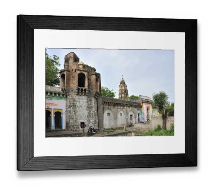 Framed Print : Kashi vishveshvar temple rashin