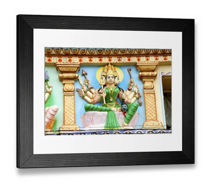 Framed Print : Devi kali mata statue on yamai mandir temple at aundh