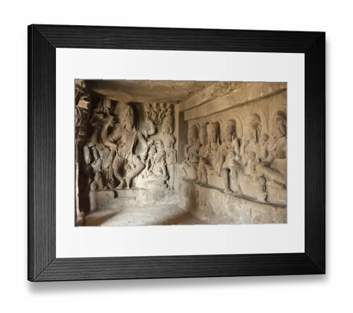 Framed Print : Shiva tandav nritya at ellora cave known as ramesvara