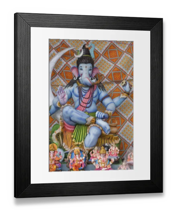Framed Print : Idol of Lord Ganesh Pune Maharashtra India Asia Aug 2011