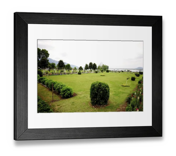 Framed Print : Mughal garden nishat bagh, Srinagar