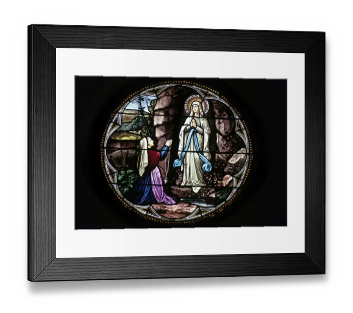 Framed Print : Stained glass in saint george church Framed Print : Stained glass in saint george church