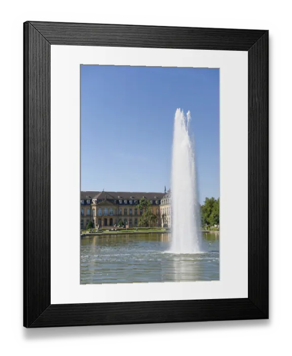 Framed Print : Water fountain in the corner pond Framed Print : Water fountain in the corner pond