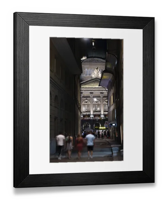Framed Print : Beautiful Bundeshaus Illuminated Parliament Building or Federal Palace