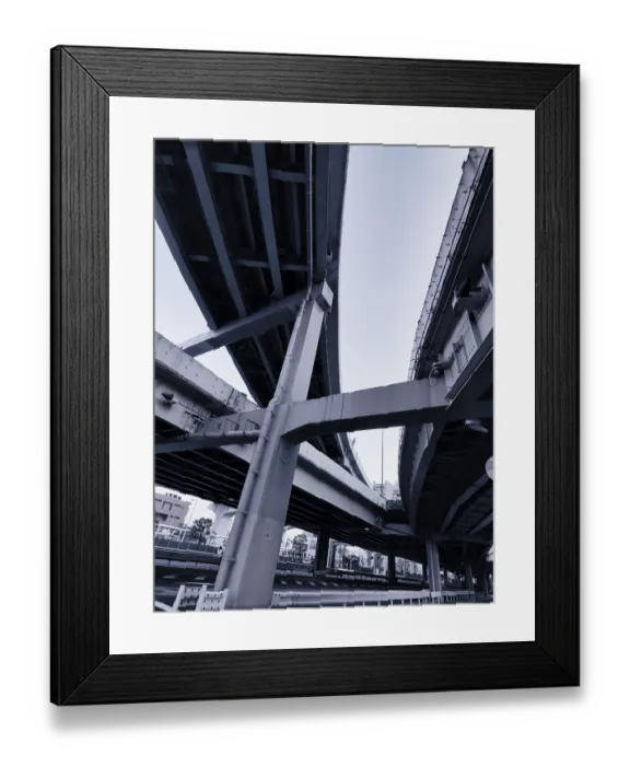 Framed Print : Abstract elevated highway interchange in Tokyo Framed Print : Abstract elevated highway interchange in Tokyo