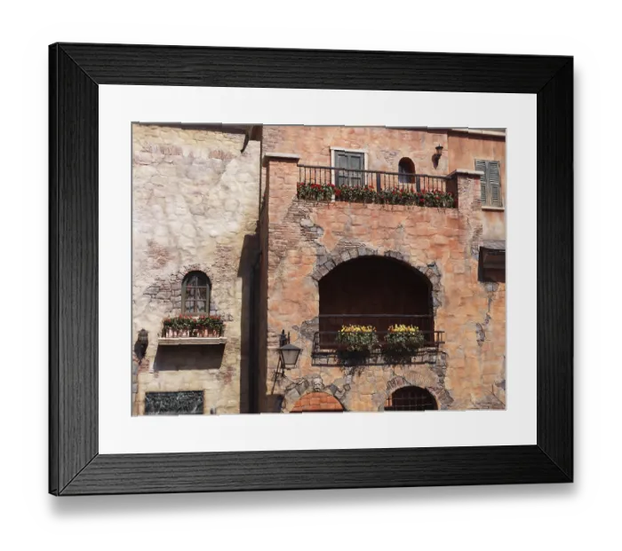 Framed Print : Antique Italian architecture details