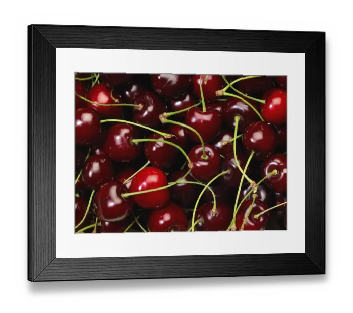 Framed Print : Full frame background showing lots of red cherries Framed Print : Full frame background showing lots of red cherries