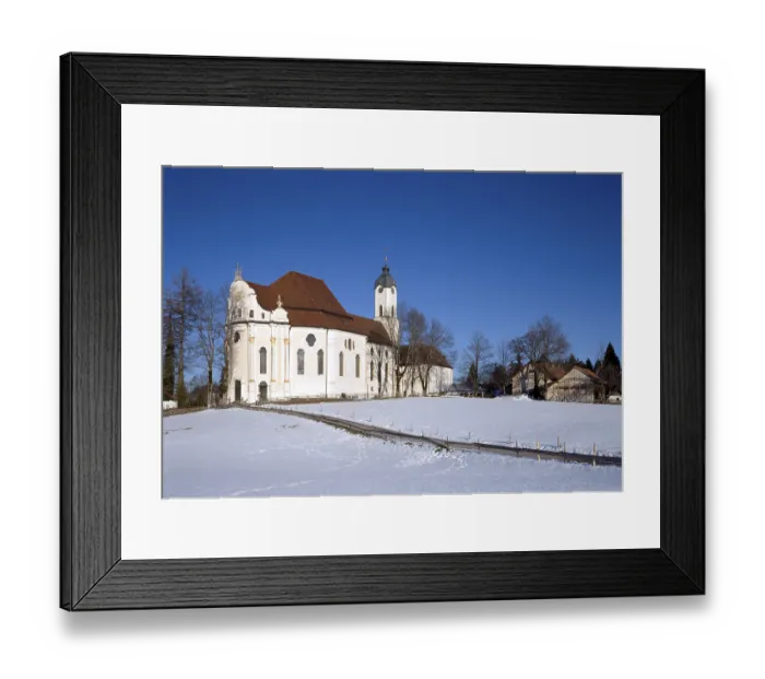 Framed Print : Wieskirche near Steingaden / View from the south-west Framed Print : Wieskirche near Steingaden / View from the south-west