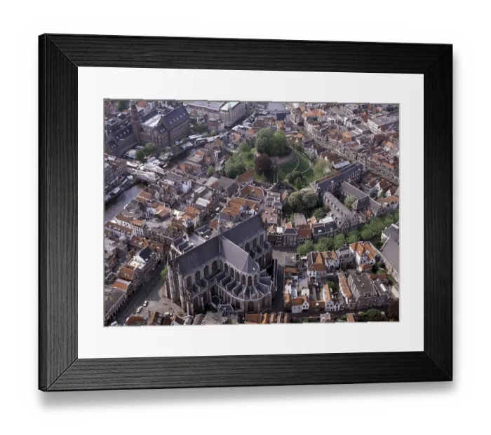 Framed Print : Leiden, Burcht and Hooglandsekerk