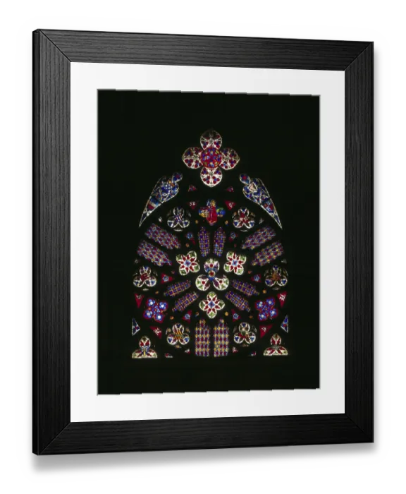 Framed Print : Window in the nave, St. Saint, Saint