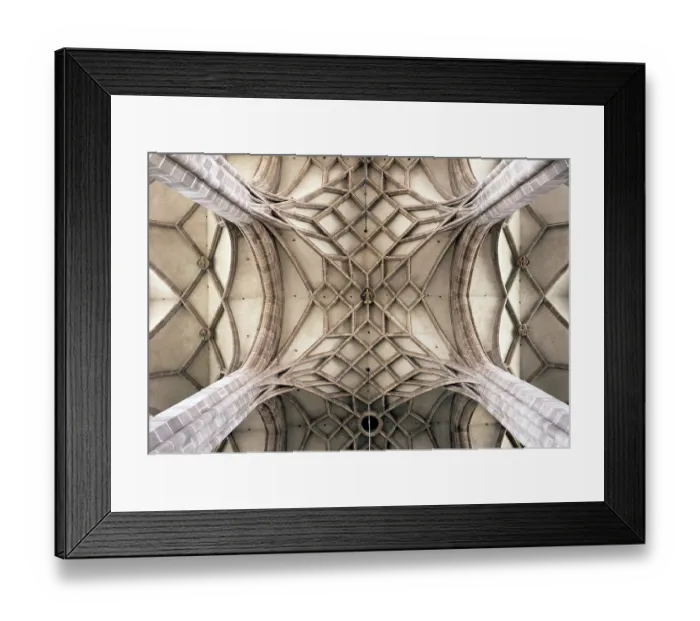 Framed Print : View into the choir vault, St. Saint, Saint