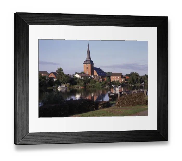 Framed Print : View over the Oste, St. Sankt, Saint