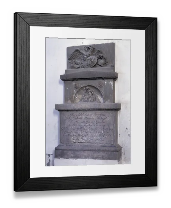 Framed Print : Freyenstein, town church, grave monument of the von Winterfeld family