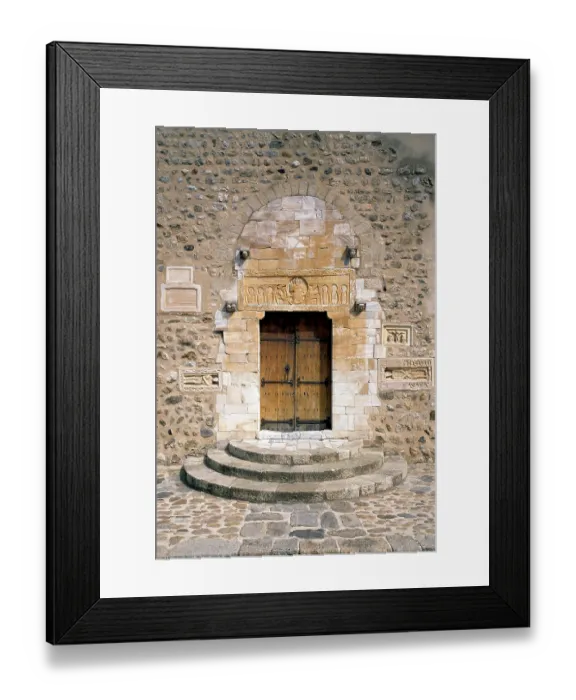 Framed Print : Saint-Genis de Fontaines, west portal