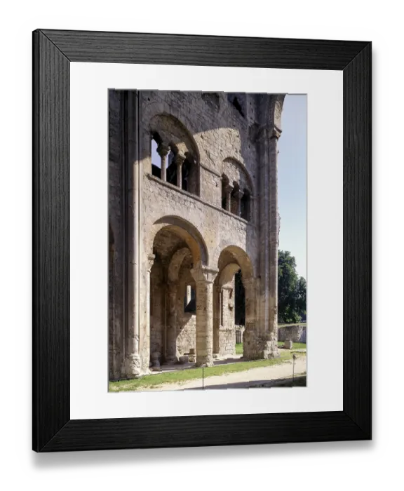 Framed Print : Jumieges, Abbey ruins, central nave Jumi?ges