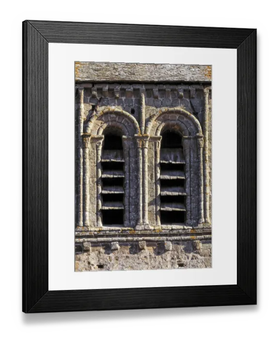 Framed Print : Saint-Cenery-le-Gerei, sound openings on the tower