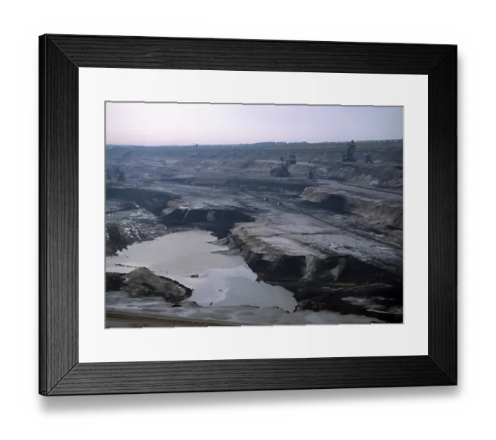 Framed Print : Pegau, open-cast lignite mine /  long shot