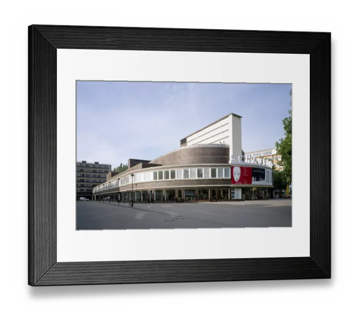 Framed Print : Berlin, former Volga Complex (Erich Mendelsohn)  /  Schaubuhne Berlin