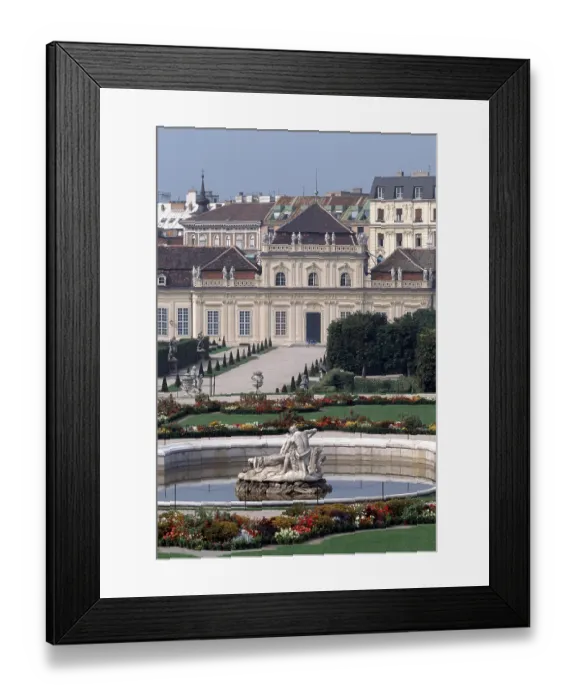 Framed Print : View from the upper garden to the lower Belvedere Framed Print : View from the upper garden to the lower Belvedere