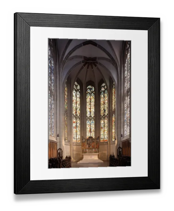Framed Print : Gothic choir facing east, St. Saint, Saint