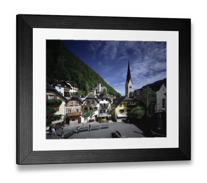 Framed Print : Hallstatt, market square Framed Print : Hallstatt, market square