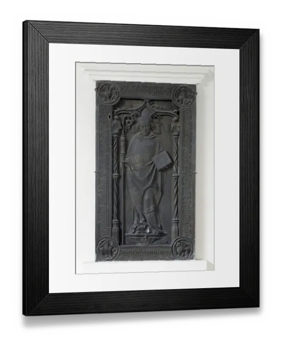 Framed Print : Grave slab of Bishop Barthold von Landsberg Framed Print : Grave slab of Bishop Barthold von Landsberg