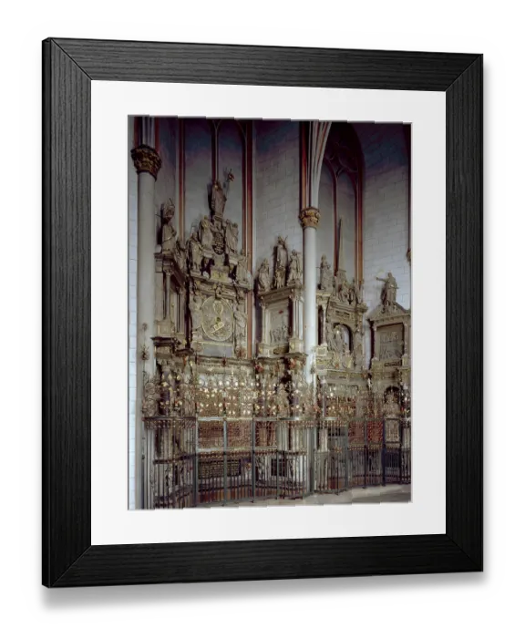 Framed Print : Wall tombs on the north side of the choir