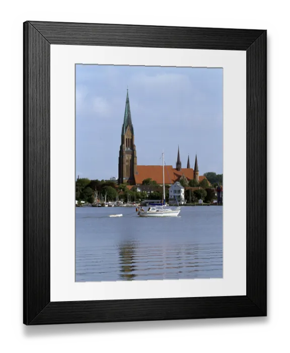 Framed Print : View over the Schlei, St. Sankt, Saint Framed Print : View over the Schlei, St. Sankt, Saint