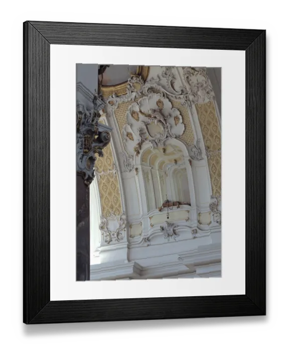Framed Print : Ottobeuren, monastery church /  mock architecture (painted balcony)