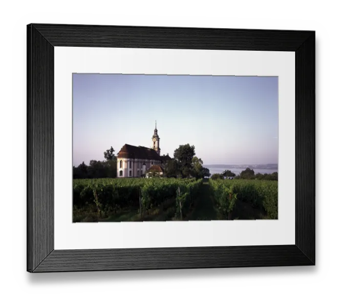 Framed Print : Landscape with Lake Constance, St. Sankt, Saint Framed Print : Landscape with Lake Constance, St. Sankt, Saint