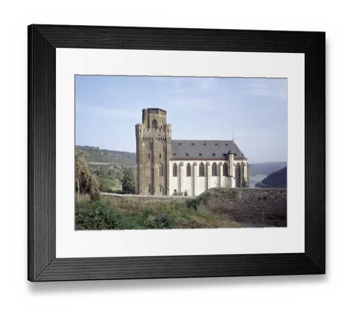 Framed Print : View from the south, in the background the Rhine