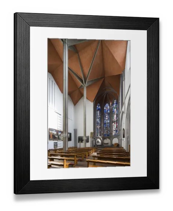 Framed Print : Interior facing north-east, choir window by Wilhelm Buschulte Framed Print : Interior facing north-east, choir window by Wilhelm Buschulte