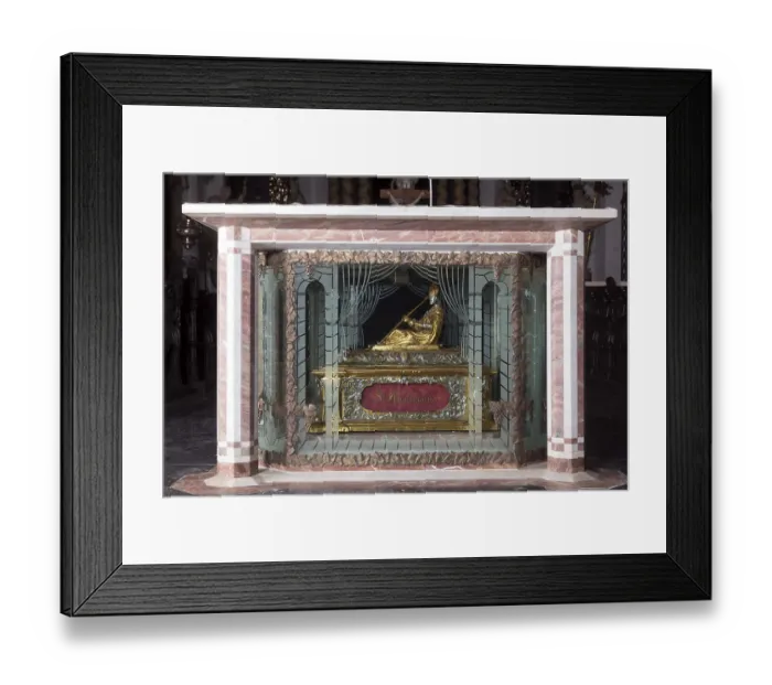 Framed Print : Shrine of St Apollinaris under the altar mensa