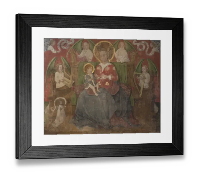 Framed Print : Fresco in the south aisle, 2nd half of the 15th century