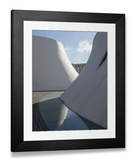 Framed Print : Le Havre, cultural centre LE VOLCAN by Oskar Niemeyer 1977-82