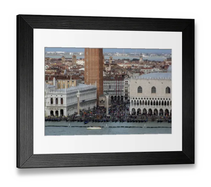 Framed Print : Venice, Piazzetta, from left to right: Bibliotheca Marciana