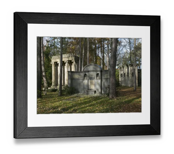 Framed Print : Leipzig, South Cemetery, left Tomb of Hase